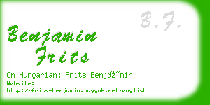 benjamin frits business card